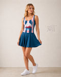 Robe d'été Rose & bleu Sans Manches Femme — Motif Siam - Mytiqlwear