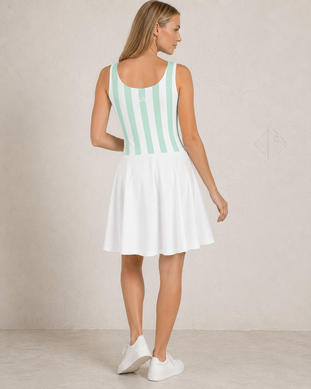 Robe d'été  Menthe Sans Manches Femme Motif Siam - Mytiqlwear