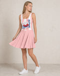Robe d'été Rose Sans Manches Femme — Motif Siam - Mytiqlwear
