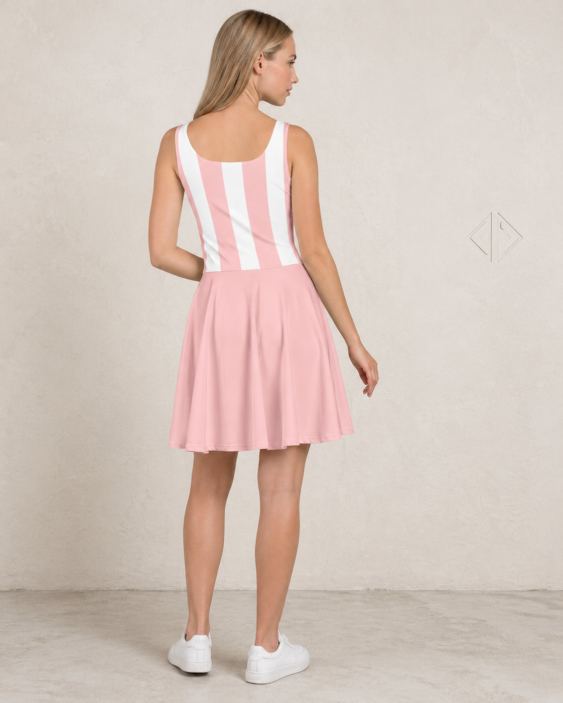 Robe d'été Rose Sans Manches Femme — Motif Siam - Mytiqlwear