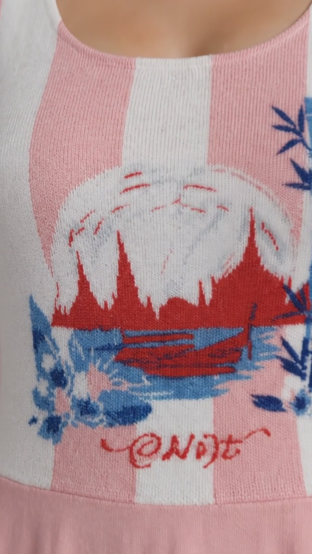 Robe d'été Rose Sans Manches Femme — Motif Siam